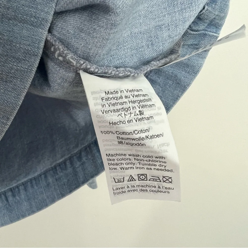 Madewell Denim Puff Sleeve Swing Shirt NEW Size XS